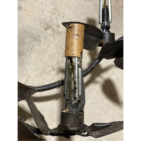 Antique Tole Painted Lemons Wall Sconces Solid Brass 4 Light - Picture 4 of 6